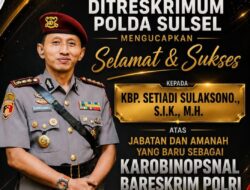 Personel Ditreskrimum Polda Sulawesi Selatan Ucapkan Selamat kepada Kombes Setiadi Sulaksono atas Jabatan Baru di Bareskrim Polri